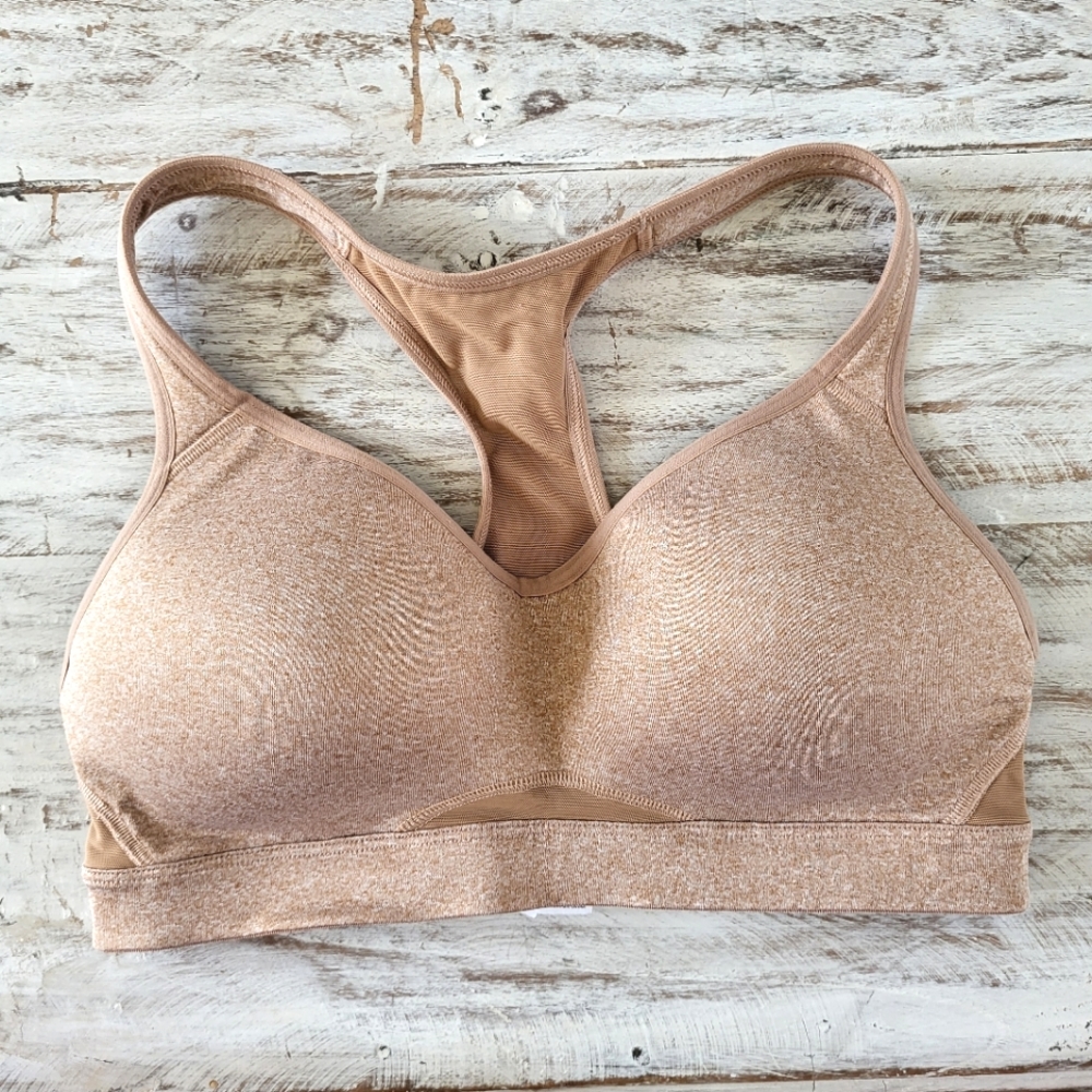 Old Navy Sports Bra Tan Racerback